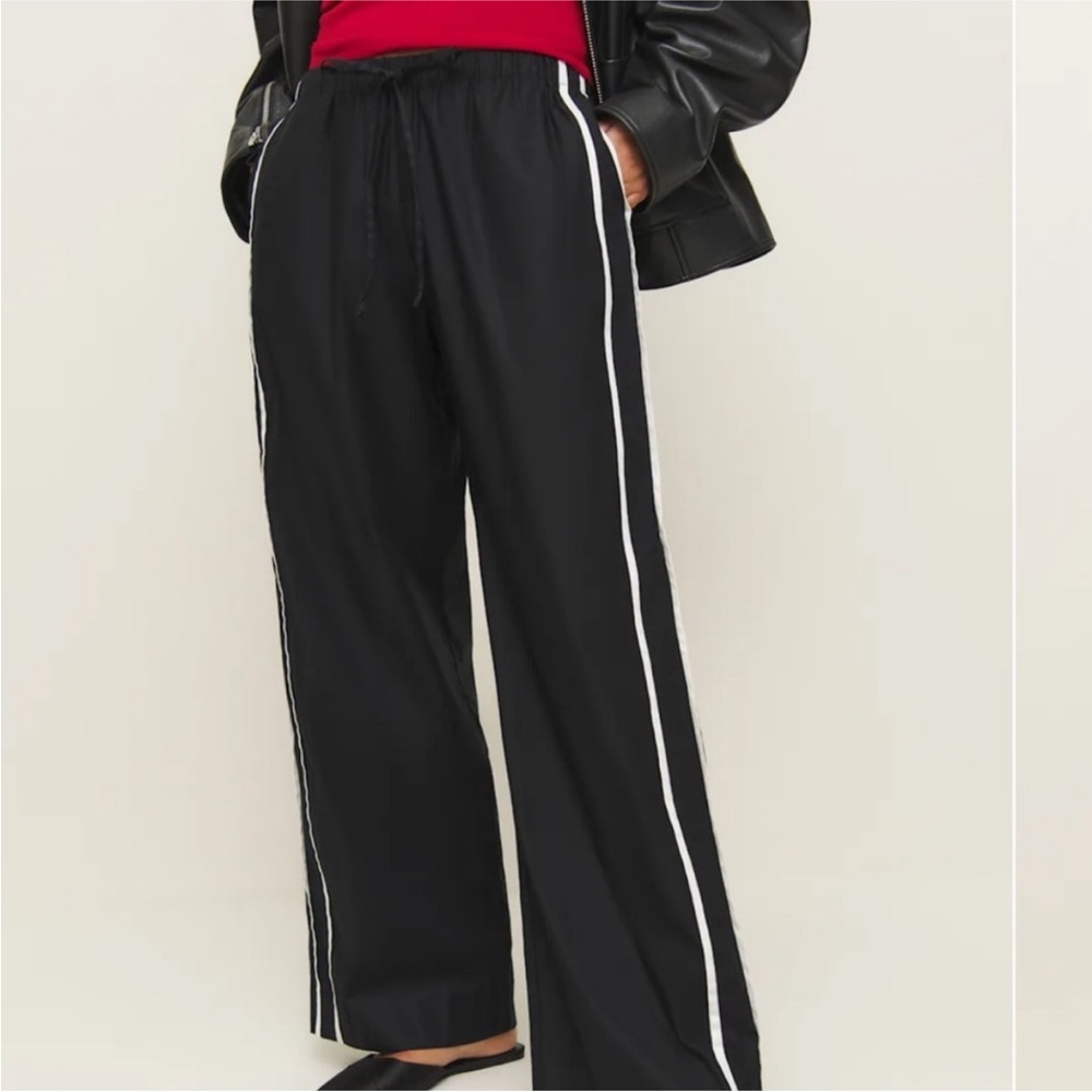 Reformation Julien Poplin Pant Black